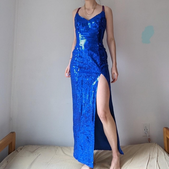 fitted lace wedding dress Navy Blue Plus Size Sequin Maxi Dress for Special Occasions – Rebecca James  (formerly Curvy Chic Boutique)
